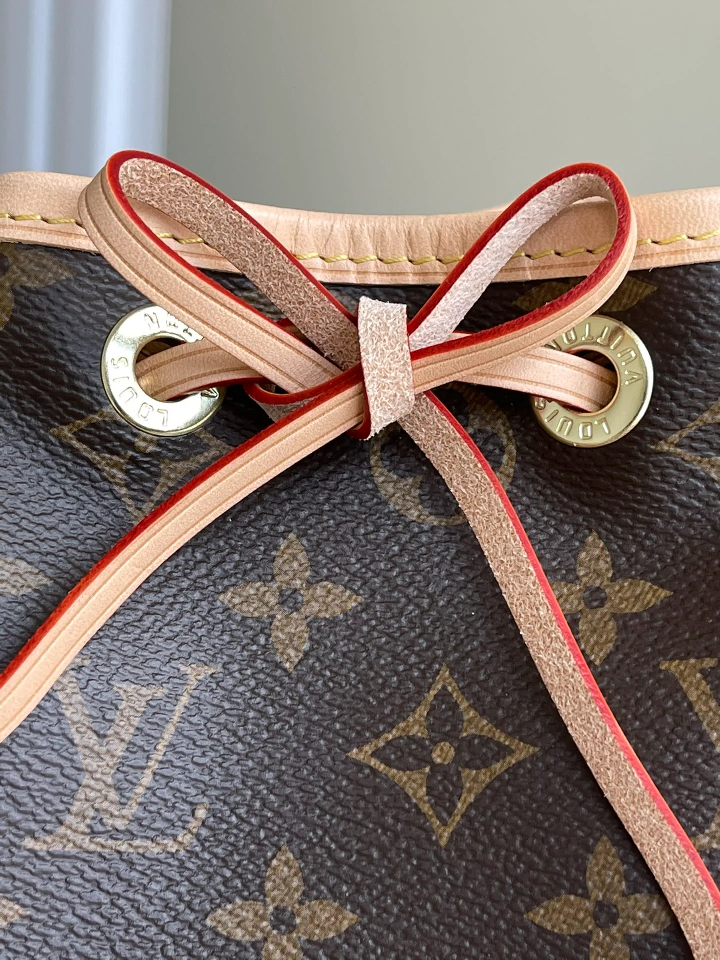 LOUIS VUITTON NOÉ BB BUCKET BAG MONOGRAM COATED CANVAS M40817_7 LOUIS VUITTON NOE BB BUCKET BAG MONOGRAM COATED CANVAS M40817 7