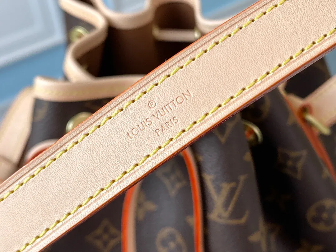LOUIS VUITTON NOÉ BUCKET BAG MONOGRAM COATED CANVAS M42224_8 LOUIS VUITTON NOE BUCKET BAG MONOGRAM COATED CANVAS M42224 8
