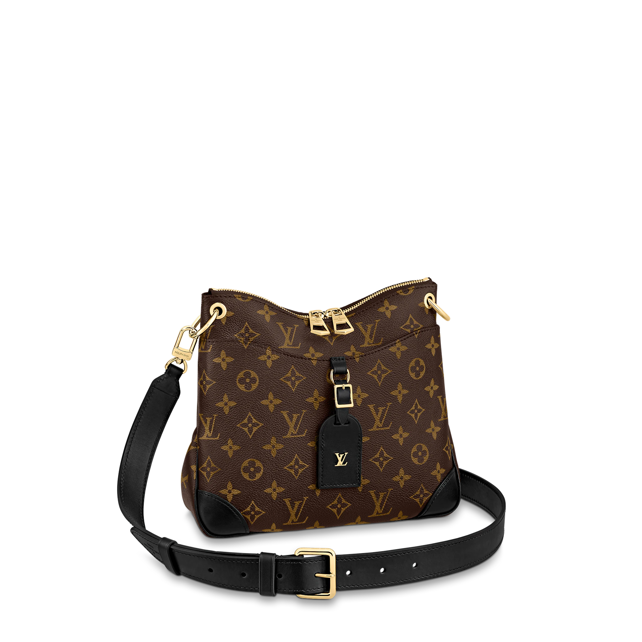 LOUIS VUITTON ODÉON PM SHOULDER BAG MONOGRAM COATED CANVAS BLACK M45353 LOUIS VUITTON ODEON PM SHOULDER BAG MONOGRAM COATED CANVAS BLACK M45353