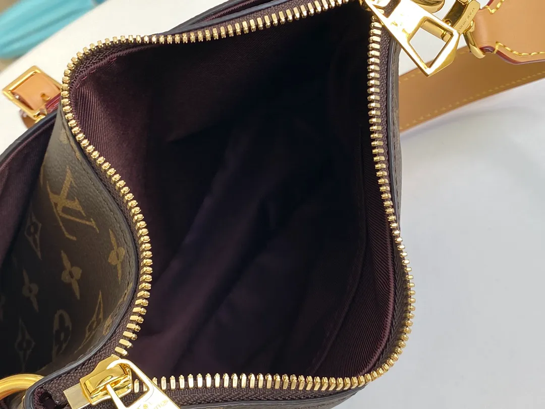 LOUIS VUITTON ODÉON PM SHOULDER BAG MONOGRAM COATED CANVAS NATURAL M45354_5 LOUIS VUITTON ODEON PM SHOULDER BAG MONOGRAM COATED CANVAS NATURAL M45354 5