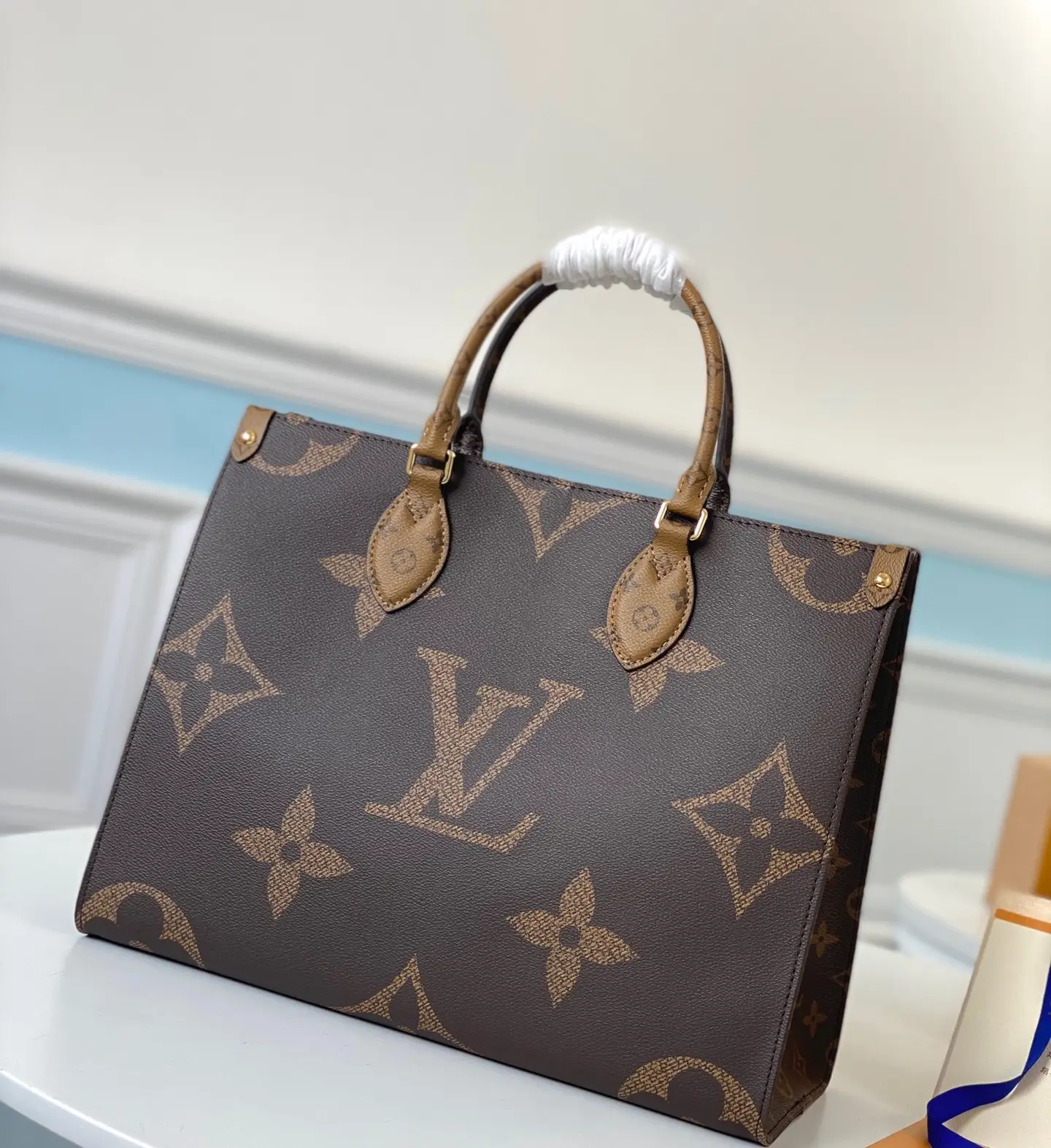 LOUIS VUITTON ONTHEGO MM BAG MONOGRAM REVERSE COATED CANVAS M45321_1 LOUIS VUITTON ONTHEGO MM BAG MONOGRAM REVERSE COATED CANVAS M45321 1