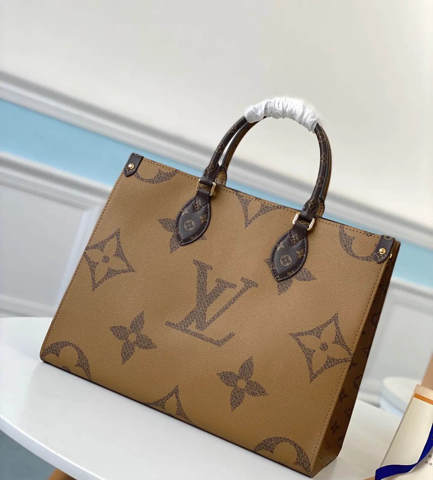 LOUIS VUITTON ONTHEGO MM BAG MONOGRAM REVERSE COATED CANVAS M45321_3 LOUIS VUITTON ONTHEGO MM BAG MONOGRAM REVERSE COATED CANVAS M45321 3