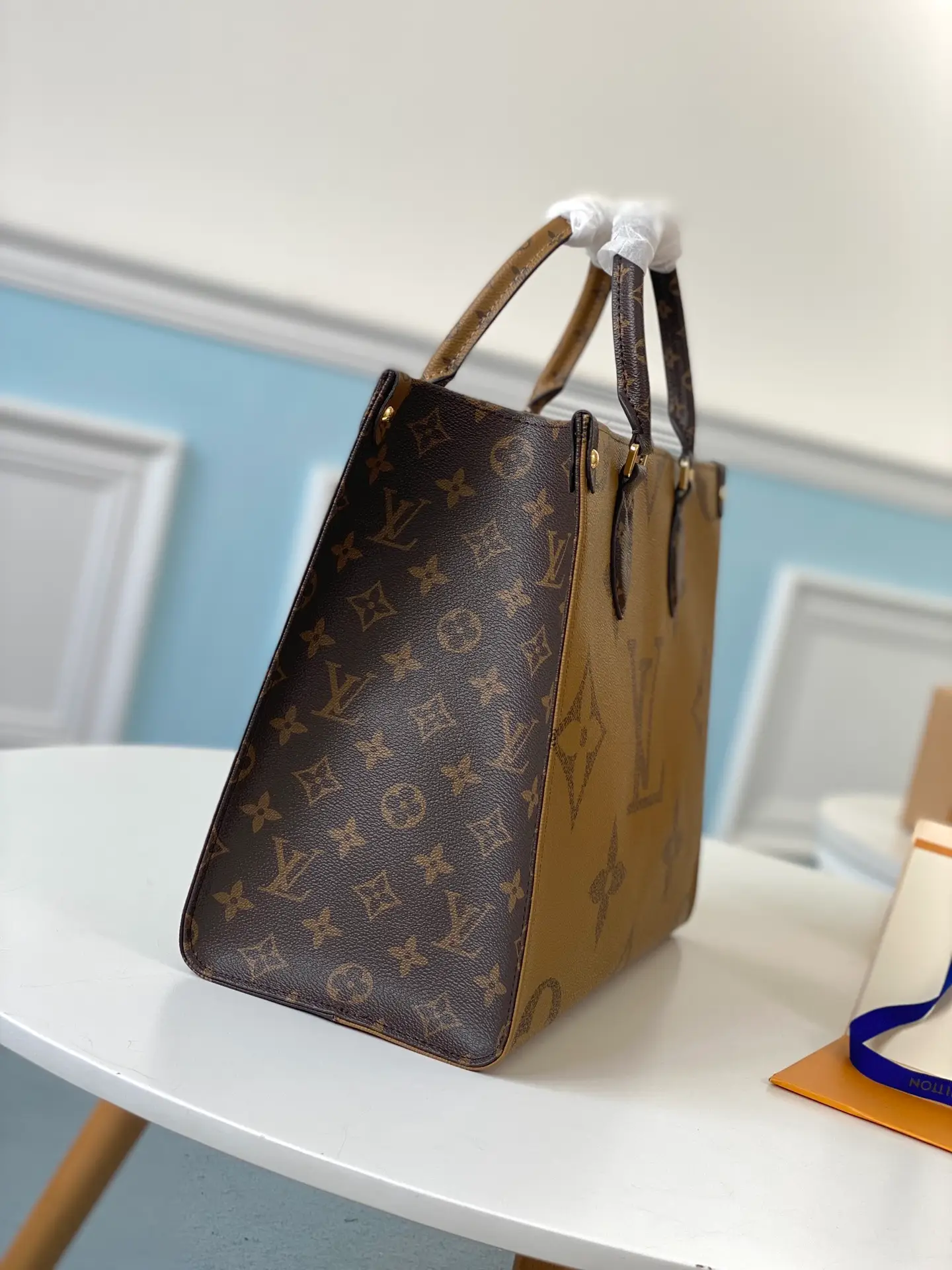 LOUIS VUITTON ONTHEGO MM BAG MONOGRAM REVERSE COATED CANVAS M45321_4 LOUIS VUITTON ONTHEGO MM BAG MONOGRAM REVERSE COATED CANVAS M45321 4