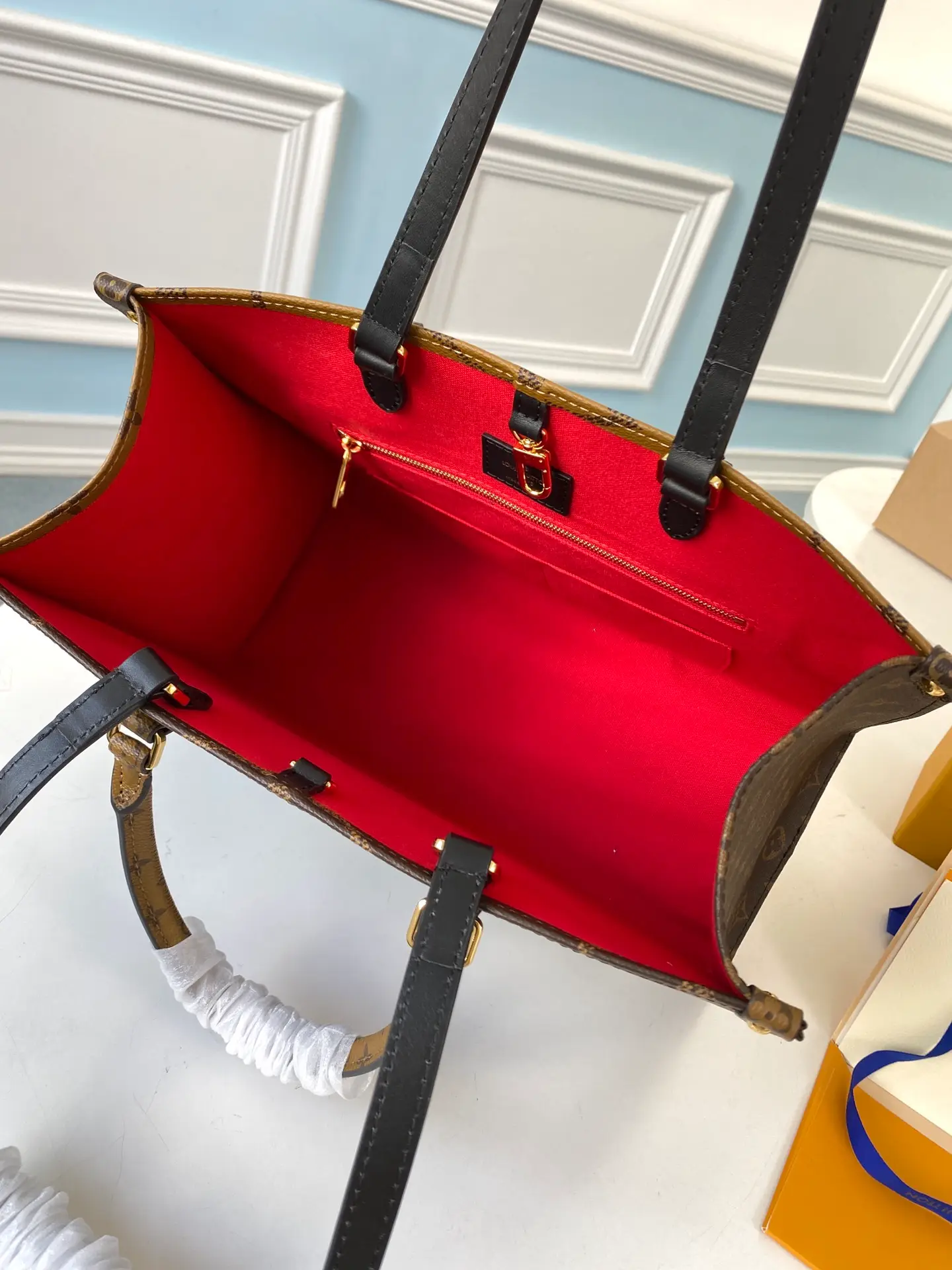 LOUIS VUITTON ONTHEGO MM BAG MONOGRAM REVERSE COATED CANVAS M45321_6 LOUIS VUITTON ONTHEGO MM BAG MONOGRAM REVERSE COATED CANVAS M45321 6