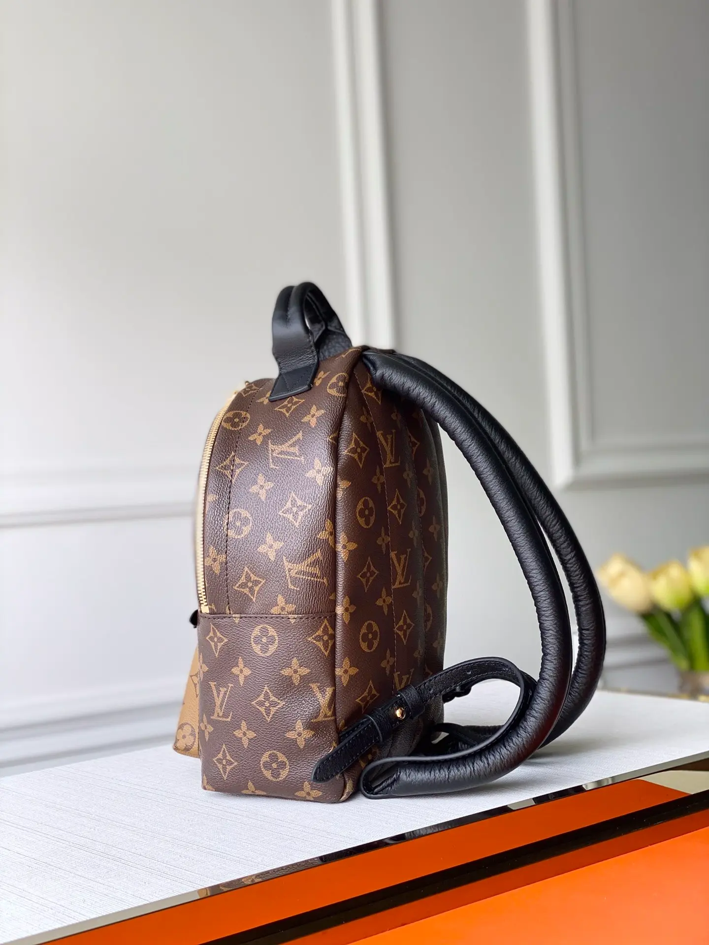 LOUIS VUITTON PALM SPRINGS PM BACKPACK MONOGRAM REVERSE COATED CANVAS M44870_2 LOUIS VUITTON PALM SPRINGS PM BACKPACK MONOGRAM REVERSE COATED CANVAS M44870 2