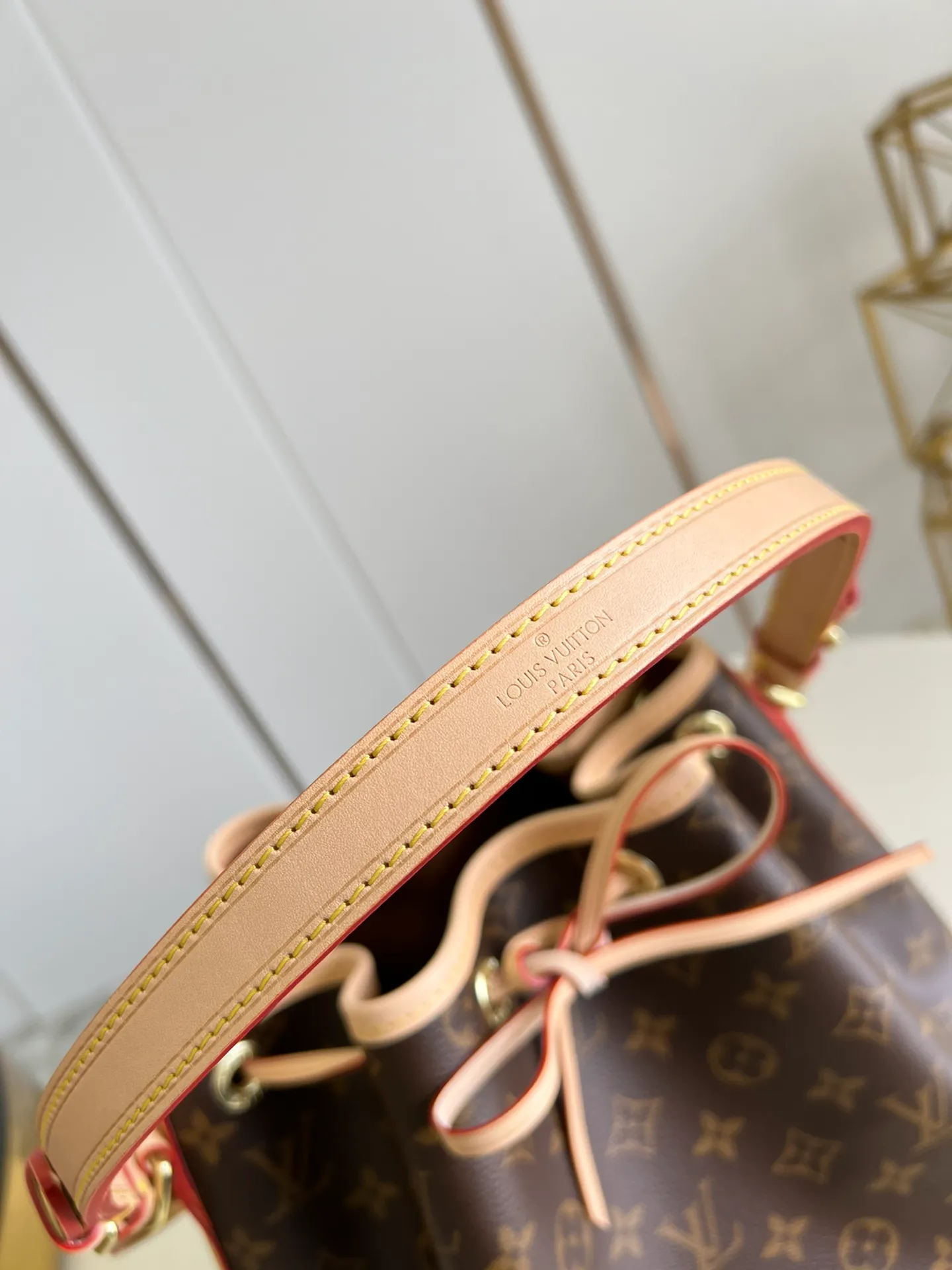 LOUIS VUITTON PETIT NOÉ BUCKET BAG MONOGRAM COATED CANVAS M40818_7 LOUIS VUITTON PETIT NOE BUCKET BAG MONOGRAM COATED CANVAS M40818 7