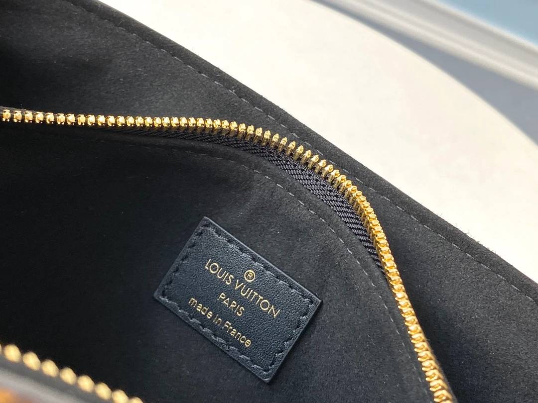 LOUIS VUITTON SOUFFLOT BB HANDBAG MONOGRAM COATED CANVAS BLACK M44898_9 LOUIS VUITTON SOUFFLOT BB HANDBAG MONOGRAM COATED CANVAS BLACK M44898 9