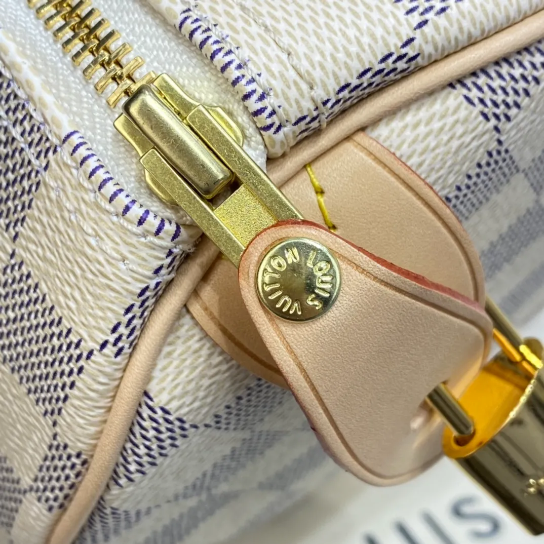 LOUIS VUITTON SPEEDY 30 DAMIER AZUR COATED CANVAS N41370_8 LOUIS VUITTON SPEEDY 30 DAMIER AZUR COATED CANVAS N41370 8