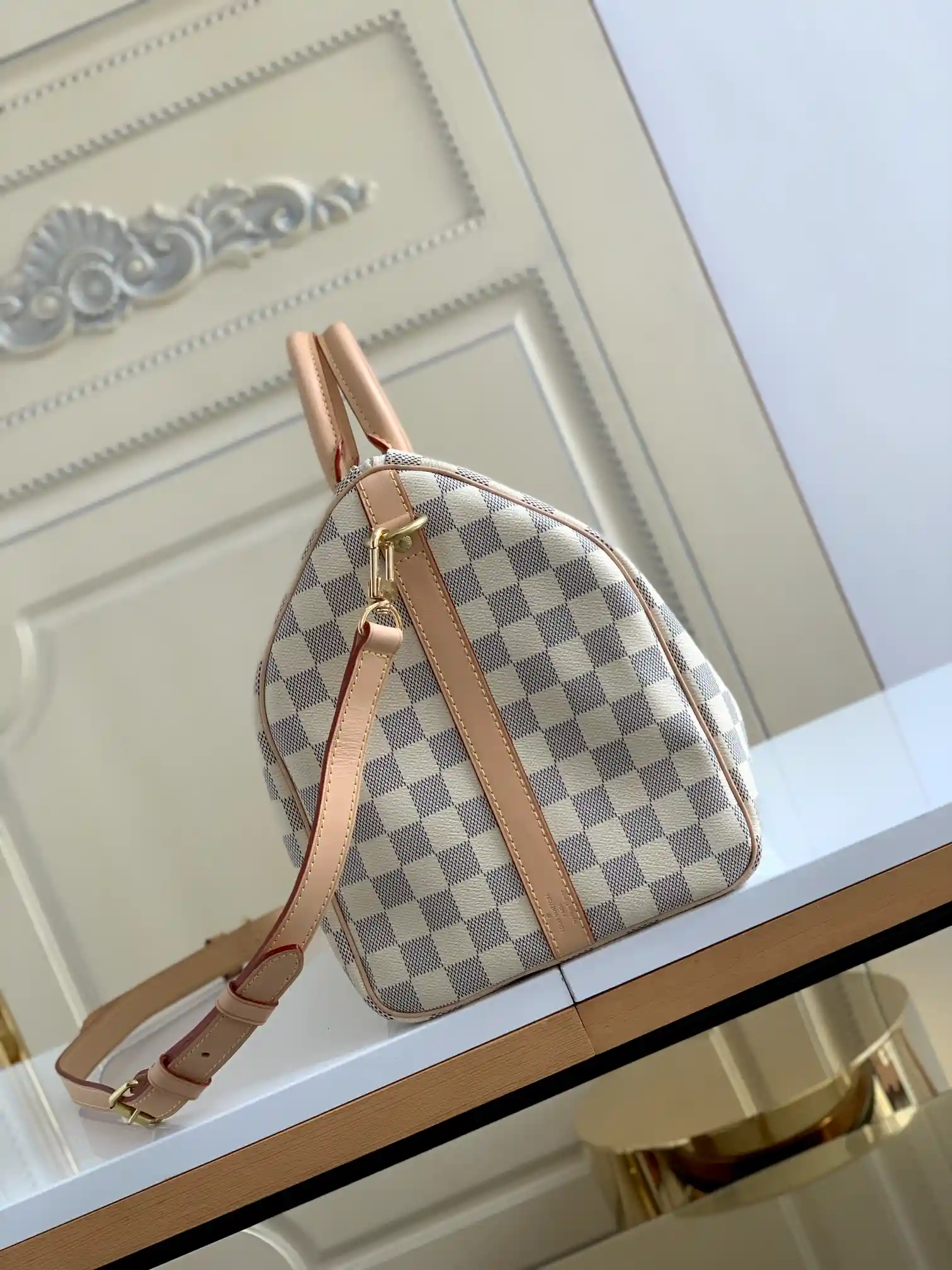 LOUIS VUITTON SPEEDY 35 HANDBAG DAMIER AZUR COATED CANVAS N41369_3 LOUIS VUITTON SPEEDY 35 HANDBAG DAMIER AZUR COATED CANVAS N41369 3