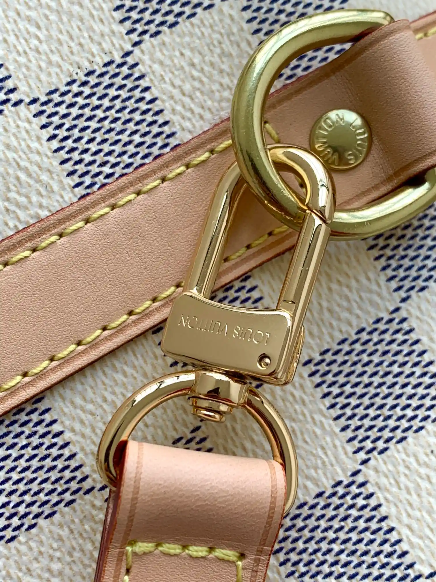 LOUIS VUITTON SPEEDY 35 HANDBAG DAMIER AZUR COATED CANVAS N41369_8 LOUIS VUITTON SPEEDY 35 HANDBAG DAMIER AZUR COATED CANVAS N41369 8