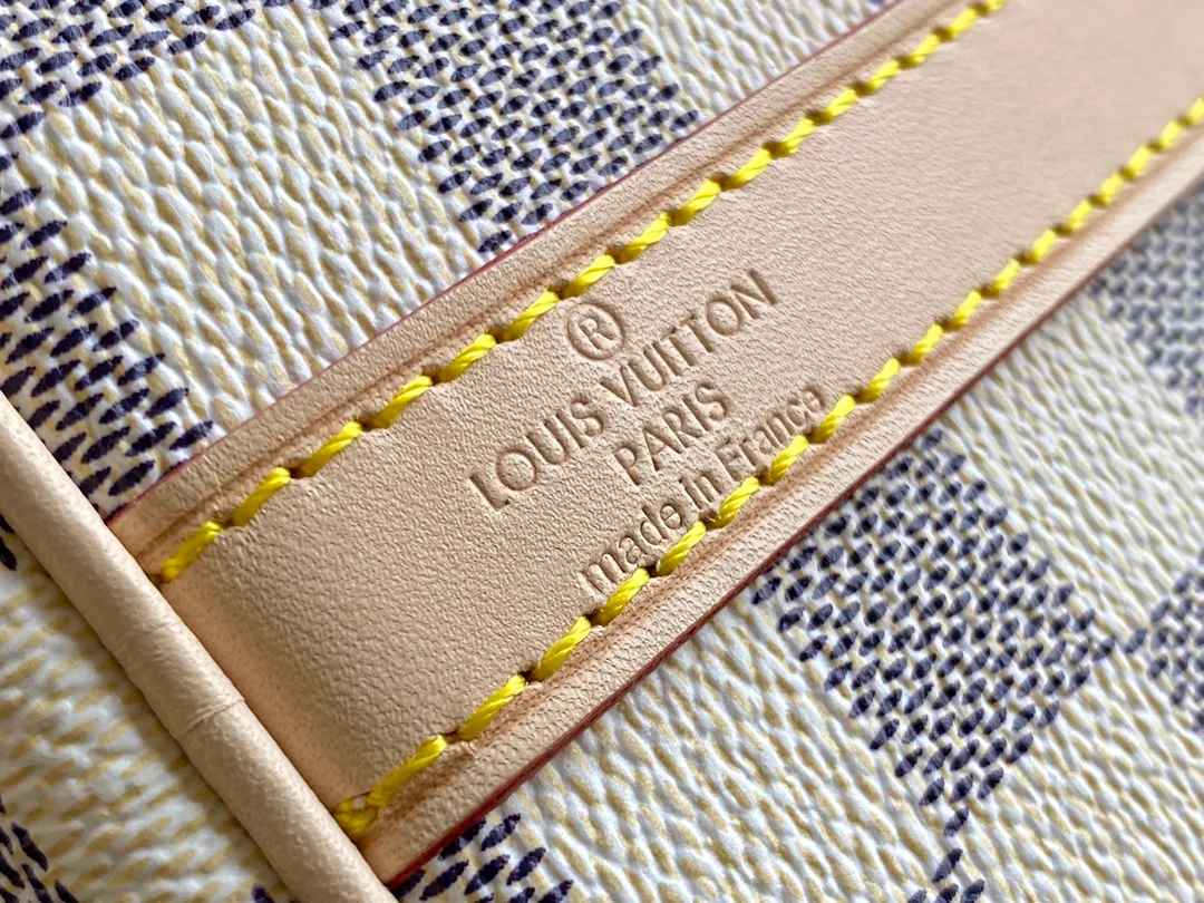 LOUIS VUITTON SPEEDY BANDOULIÈRE 25 HANDBAG DAMIER AZUR COATED CANVAS N41374_7 LOUIS VUITTON SPEEDY BANDOULIERE 25 HANDBAG DAMIER AZUR COATED CANVAS N41374 7