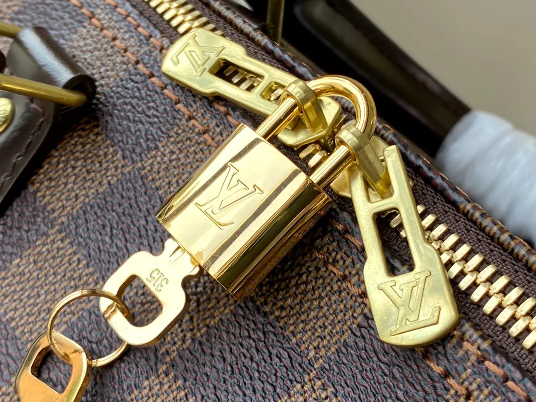 LOUIS VUITTON SPEEDY BANDOULIÈRE 25 HANDBAG DAMIER EBENE COATED CANVAS N41368_5 LOUIS VUITTON SPEEDY BANDOULIERE 25 HANDBAG DAMIER EBENE COATED CANVAS N41368 5