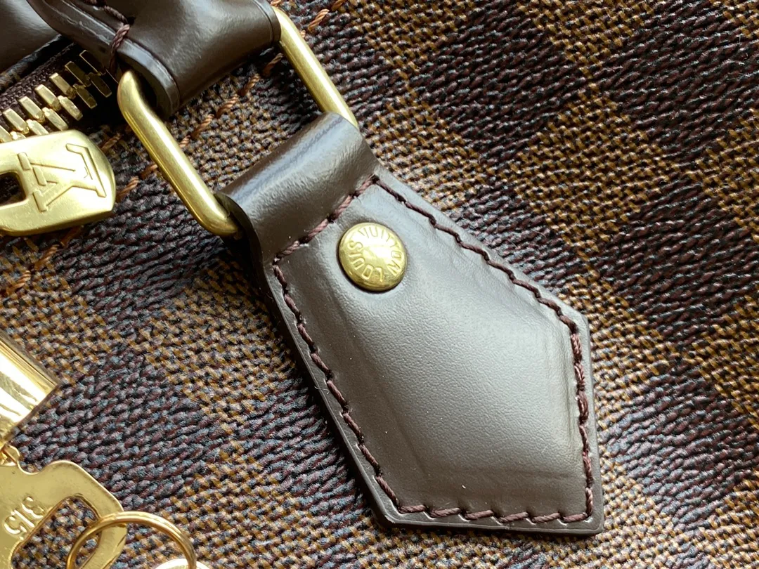 LOUIS VUITTON SPEEDY BANDOULIÈRE 25 HANDBAG DAMIER EBENE COATED CANVAS N41368_6 LOUIS VUITTON SPEEDY BANDOULIERE 25 HANDBAG DAMIER EBENE COATED CANVAS N41368 6