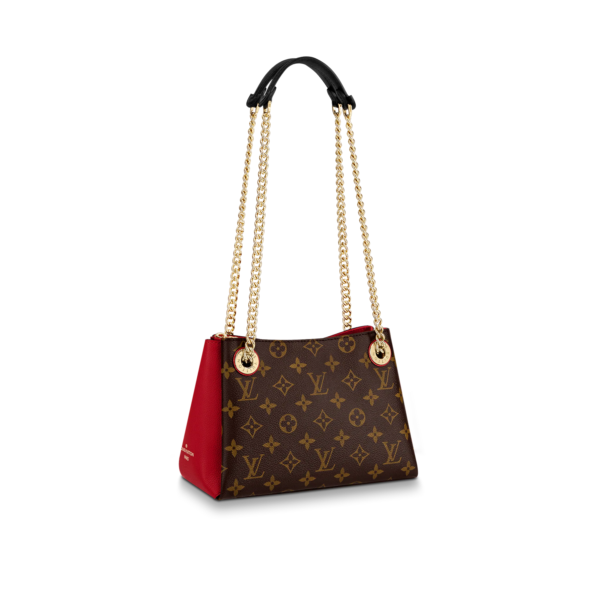 LOUIS VUITTON SURÈNE BB HANDBAG MONOGRAM COATED CANVAS CERISE RED M43776 LOUIS VUITTON SURENE BB HANDBAG MONOGRAM COATED CANVAS CERISE RED M43776