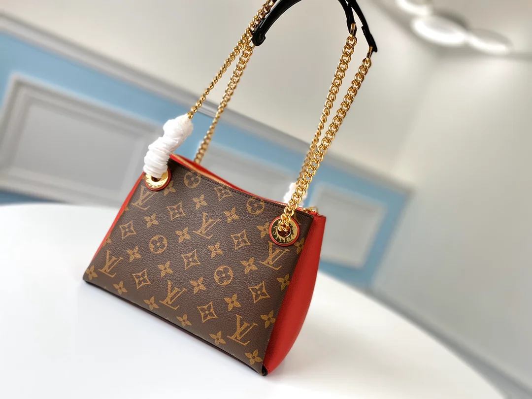 LOUIS VUITTON SURÈNE BB HANDBAG MONOGRAM COATED CANVAS CERISE RED M43776_3 LOUIS VUITTON SURENE BB HANDBAG MONOGRAM COATED CANVAS CERISE RED M43776 3