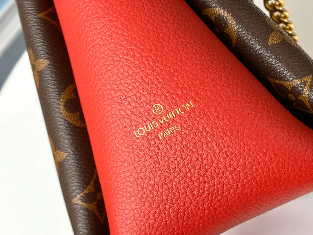 LOUIS VUITTON SURÈNE BB HANDBAG MONOGRAM COATED CANVAS CERISE RED M43776_7 LOUIS VUITTON SURENE BB HANDBAG MONOGRAM COATED CANVAS CERISE RED M43776 7