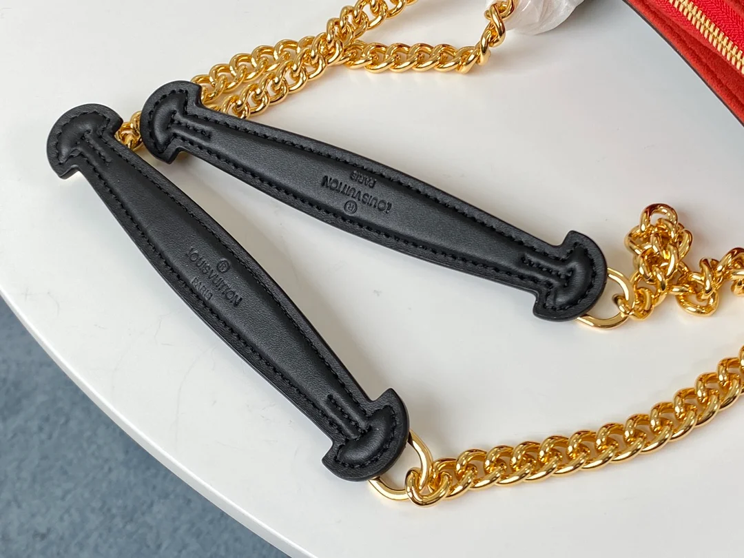 LOUIS VUITTON SURÈNE BB HANDBAG MONOGRAM COATED CANVAS CERISE RED M43776_9 LOUIS VUITTON SURENE BB HANDBAG MONOGRAM COATED CANVAS CERISE RED M43776 9