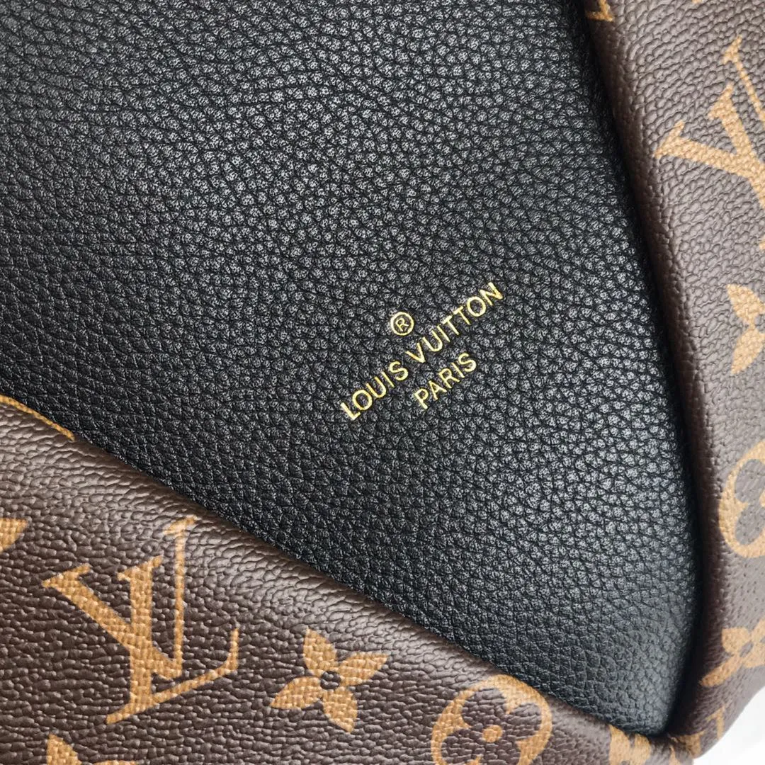 LOUIS VUITTON V TOTE MM HANDBAG MONOGRAM COATED CANVAS BLACK M43948_6 LOUIS VUITTON V TOTE MM HANDBAG MONOGRAM COATED CANVAS BLACK M43948 6