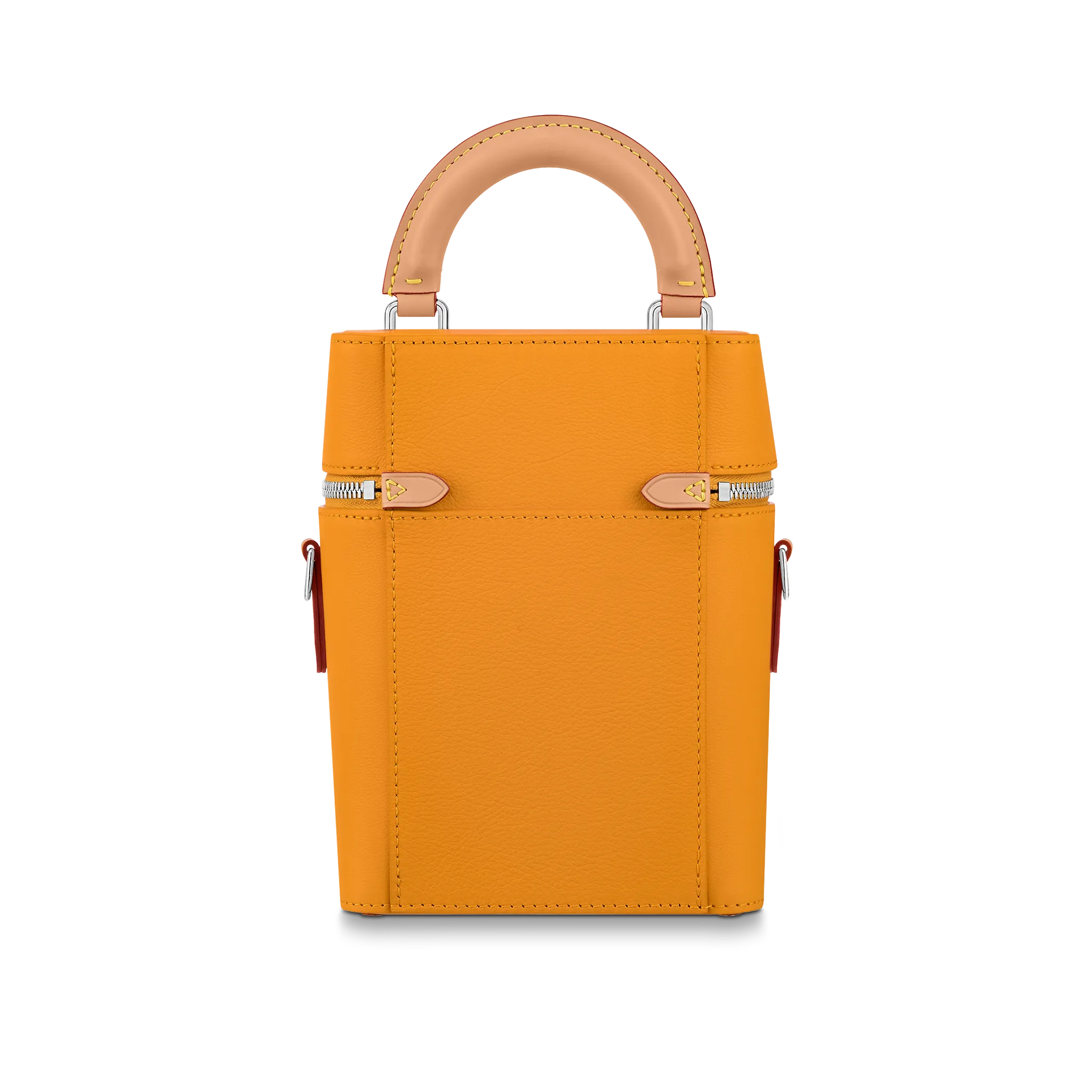 LOUIS VUITTON VERTICAL BOX TRUNK BAG COWHIDE LEATHER SAFFRON YELLOW M59666_3 LOUIS VUITTON VERTICAL BOX TRUNK BAG COWHIDE LEATHER SAFFRON YELLOW M59666 3