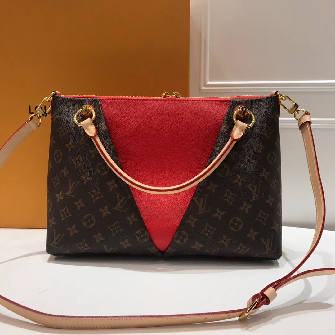 TOTE MM HANDBAG MONOGRAM COATED CANVAS CERISE RED M43957_2 TOTE MM HANDBAG MONOGRAM COATED CANVAS CERISE RED M43957 2