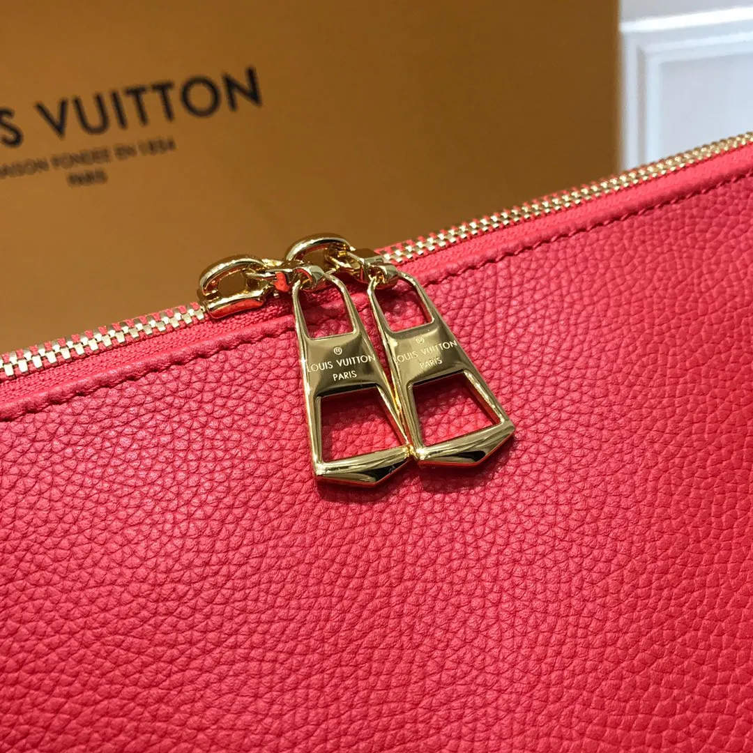 TOTE MM HANDBAG MONOGRAM COATED CANVAS CERISE RED M43957_7 TOTE MM HANDBAG MONOGRAM COATED CANVAS CERISE RED M43957 7