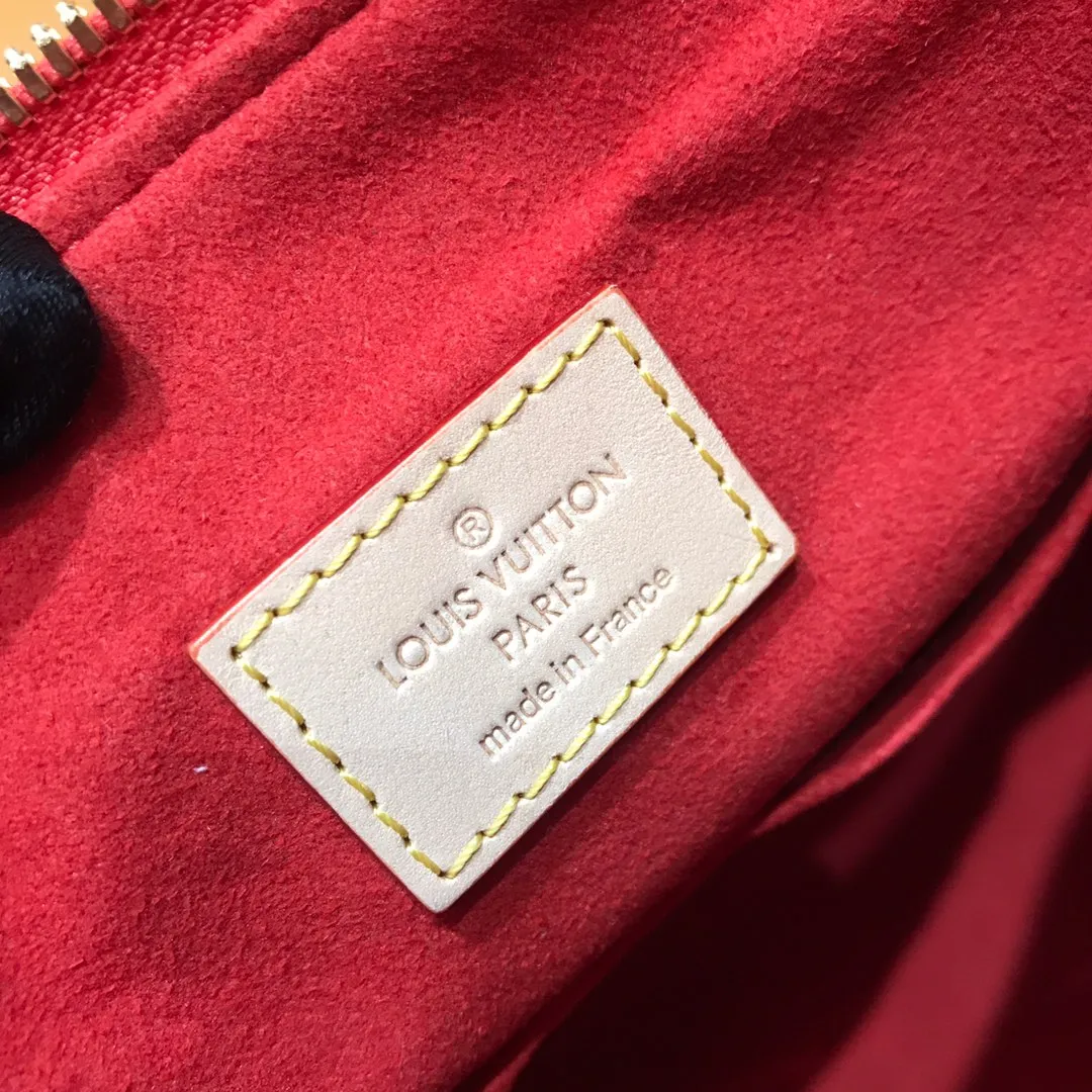 TOTE MM HANDBAG MONOGRAM COATED CANVAS CERISE RED M43957_9 TOTE MM HANDBAG MONOGRAM COATED CANVAS CERISE RED M43957 9